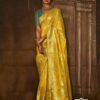 Yellow Art Silk Saree