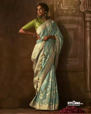 Blue Art Silk Saree