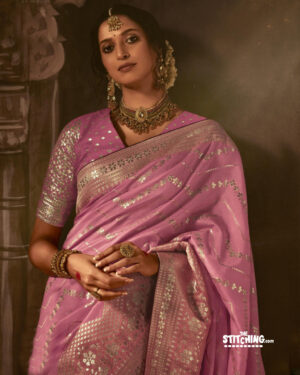 Pink Art Silk Saree