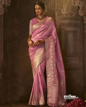 Pink Art Silk Saree
