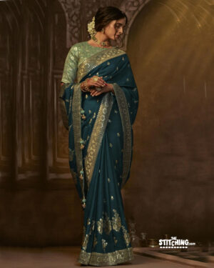 Blue Art Silk Saree