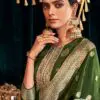 Green Festive Dress material