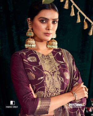 Purple Festive Dress material