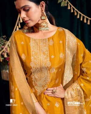 Yellow Festive Dress material