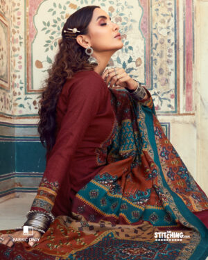 Maroon Dress Material