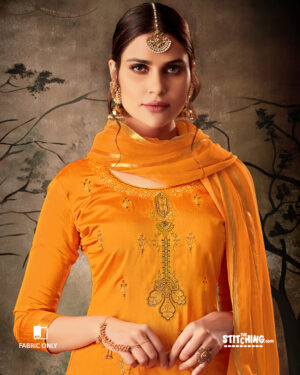 Orange dress material