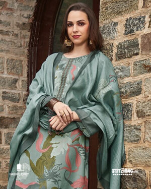 Green Dress Material
