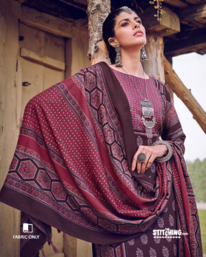 Maroon Dress Material