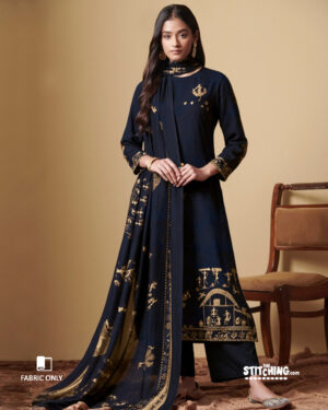 Black Unstitched Dress Material