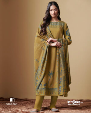 Yellow Unstitched Dress Material