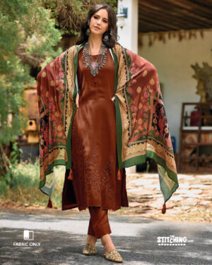 Brown unstitched Fabric Material