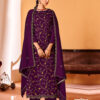 Purple Unstitched Dress Material