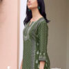 Green Unstitched Dress Material