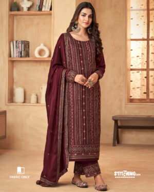 Maroon Dress Material