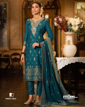 Blue Unstitched Dress Material