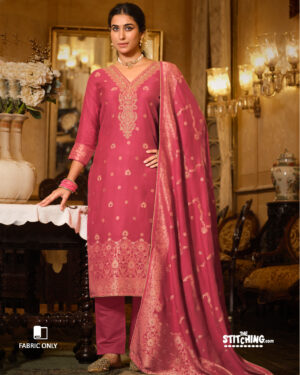 Pink Unstitched Dress Material