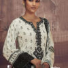 White unstitched salwar suit material