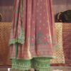 Pink unstitched salwar suit material