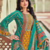 Green Unstitched Salwar Suit