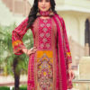 Red Unstitched Salwar Suit