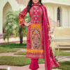 Red Unstitched Salwar Suit