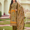 dark green Unstitched Salwar Suit