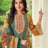 dark green yellow Unstitched Salwar Suit