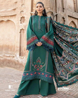 Green Unstitched Dress Material