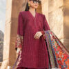 Maroon Unstitched Dress Material