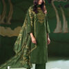 Green Unstitched Salwar Suit