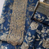 Blue Unstitched Dress Material