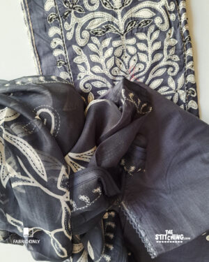 Black Unstitched Salwar Suit