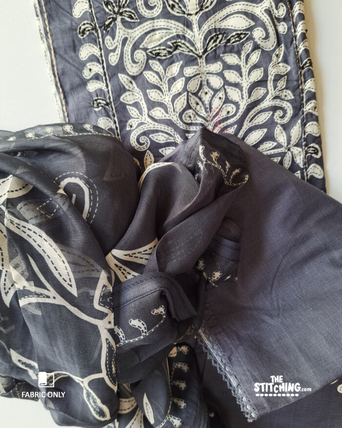 Black Unstitched Salwar Suit