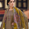Brown Unstitched Dress Material