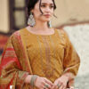 Yellow Unstitched Dress Material