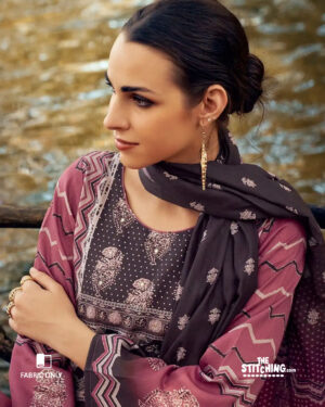 Dark Pink Unstitched Dress Material