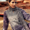 Purple Unstitched Dress Material