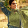 Green Unstitched Dress Material