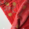 Red Unstitched Dress Material