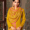 Yellow Unstitched Dress Material