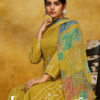 Yellow Unstitched Dress material
