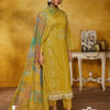 Yellow Unstitched Dress material
