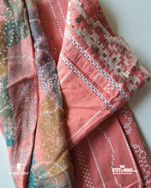 Pink Unstitched Dress material