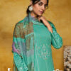 Green Unstitched Dress material