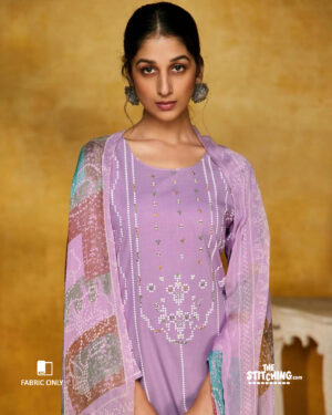 Purple Unstitched Dress material