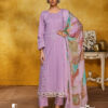 Purple Unstitched Dress material