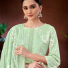 Green Unstitched Dress Material