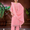 Pink Unstitched Dress Material