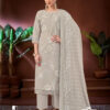 Grey Unstitched Dress Material