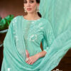 Blue Unstitched Dress Material